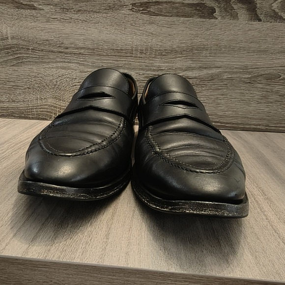 Mens Suitsupply Black Leather Penny Loafers Shoes Size‎ UK11 US12 EU45 main image 5